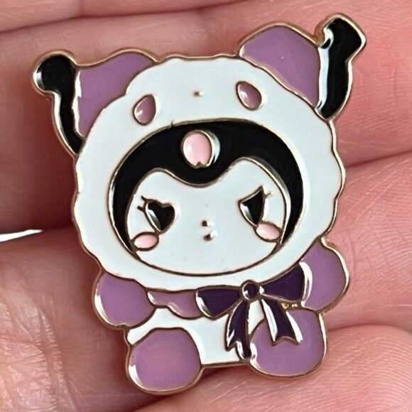 Kawaii Purple Winter Coat Bunny Enamel Pin - Picture 5 of 11
